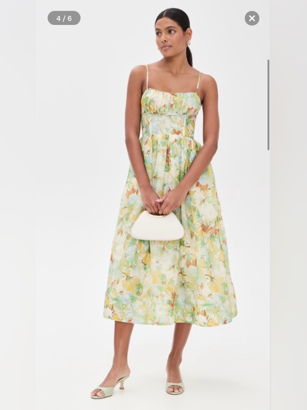 NWT Cara Cara Terra Blue Alba Midi Dress- Sz 4 - Picture 4 of 6